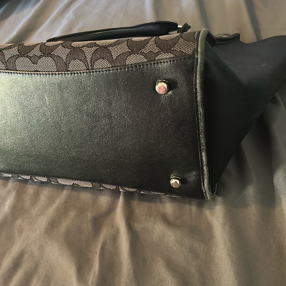 Coach Black and Brown Signature Tote Bag - Picture 12 of 17